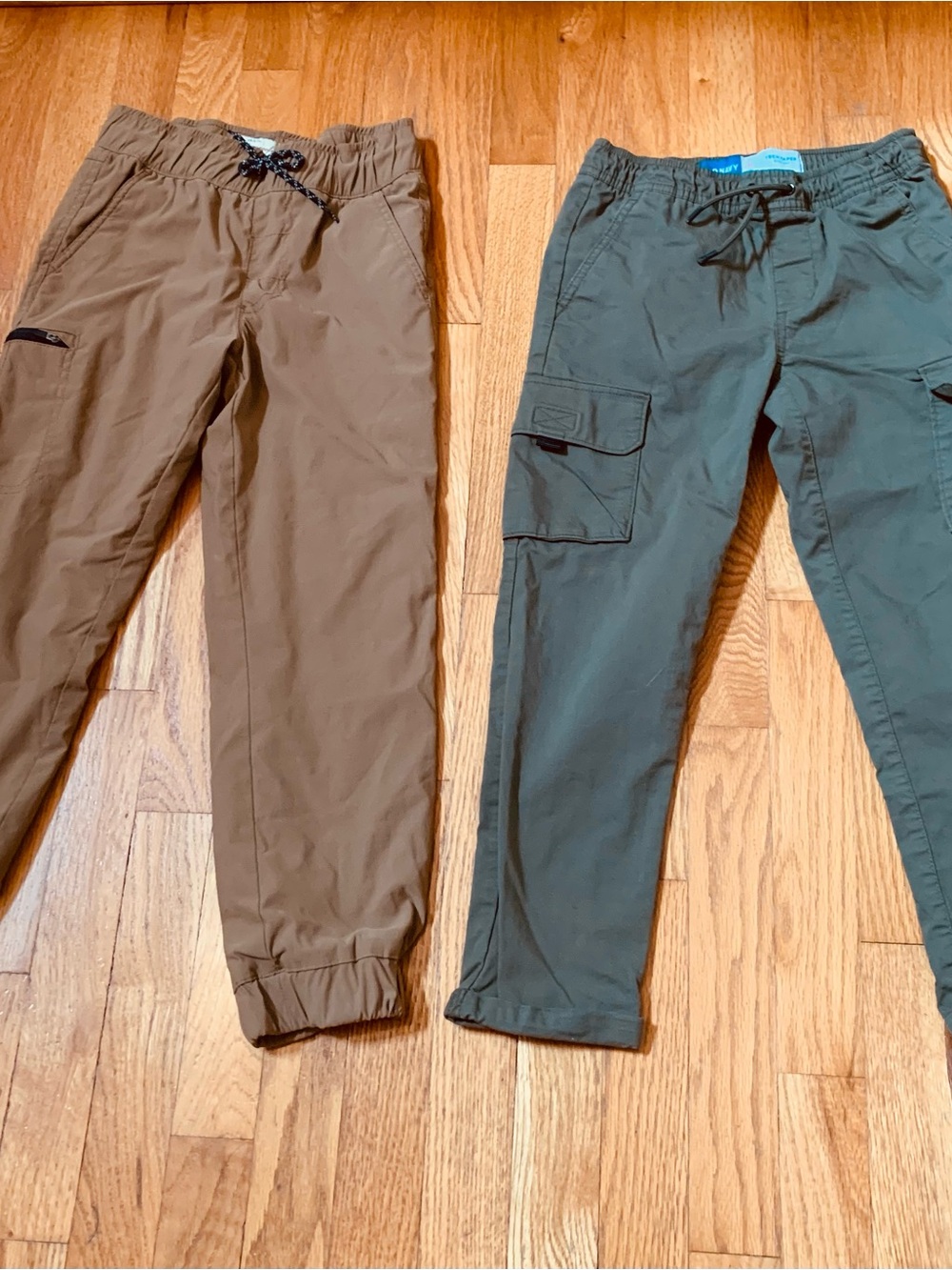 Boys Sz 8 Pants Bundle Old Navy Green Cargo & Weatherproof Vintage Tan Jogger